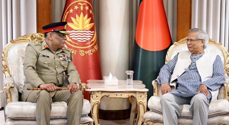 প্রধান উপদেষ্টার সঙ্গে পাকিস্তানের যৌথ বাহিনীর চেয়ারম্যানের সাক্ষাৎ